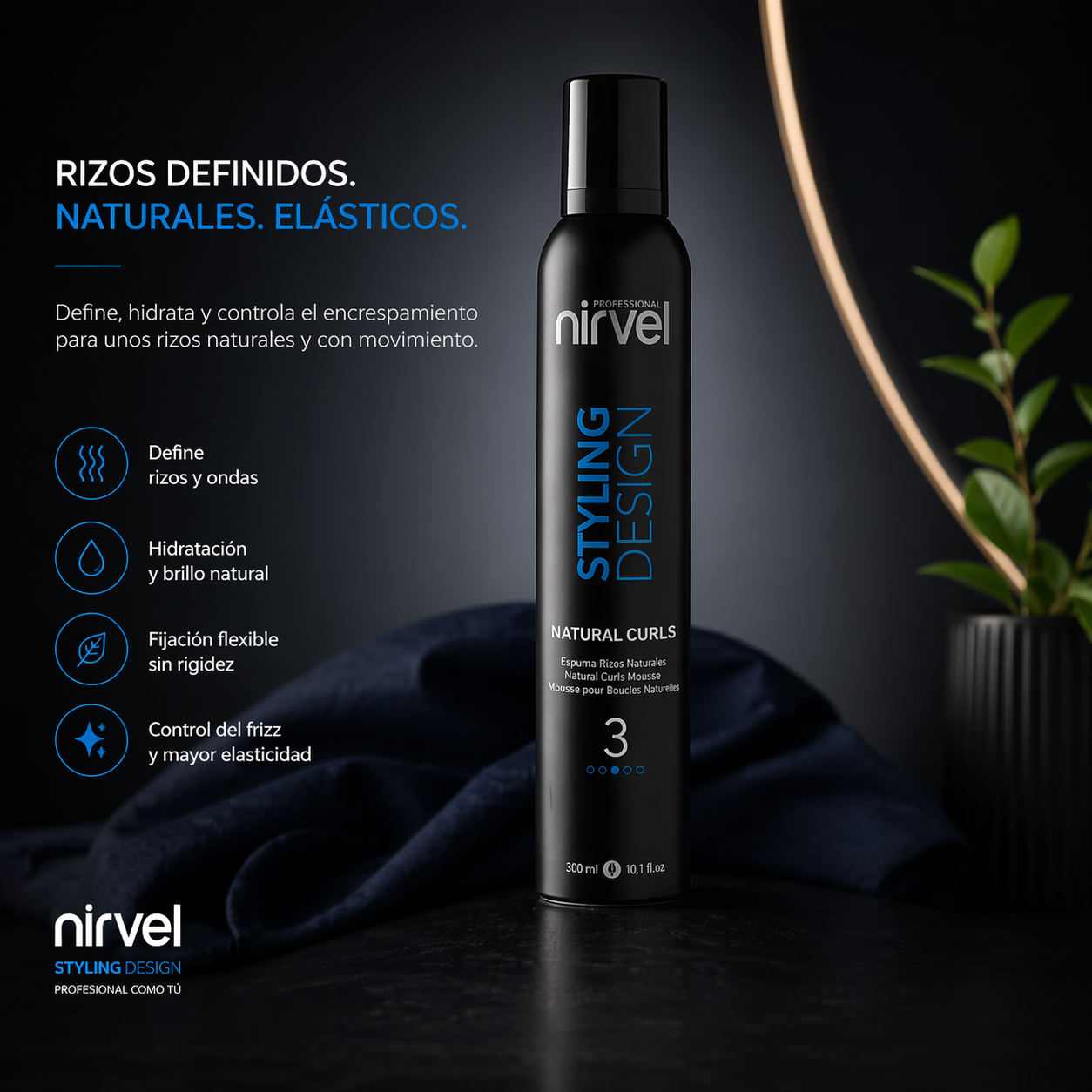 Nirvel espuma rizos natural Nirvel espuma rizos natural