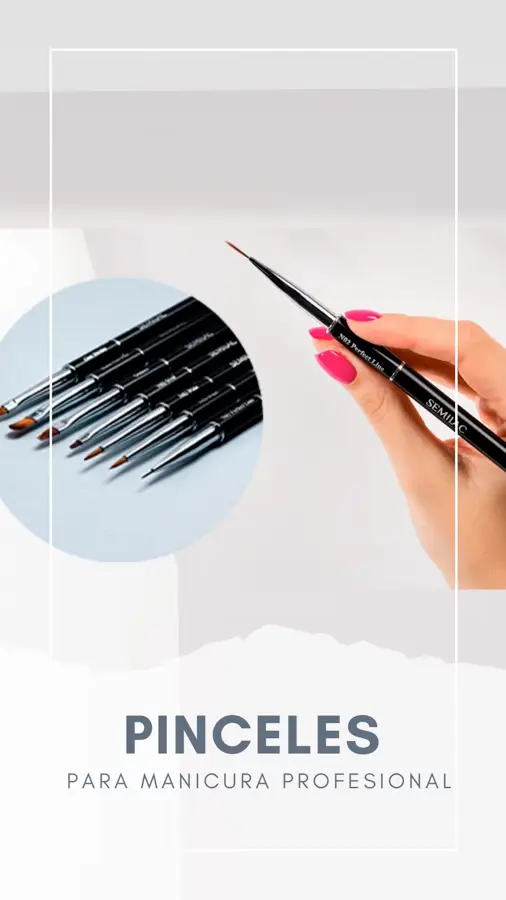 pinceles para manicura profesional