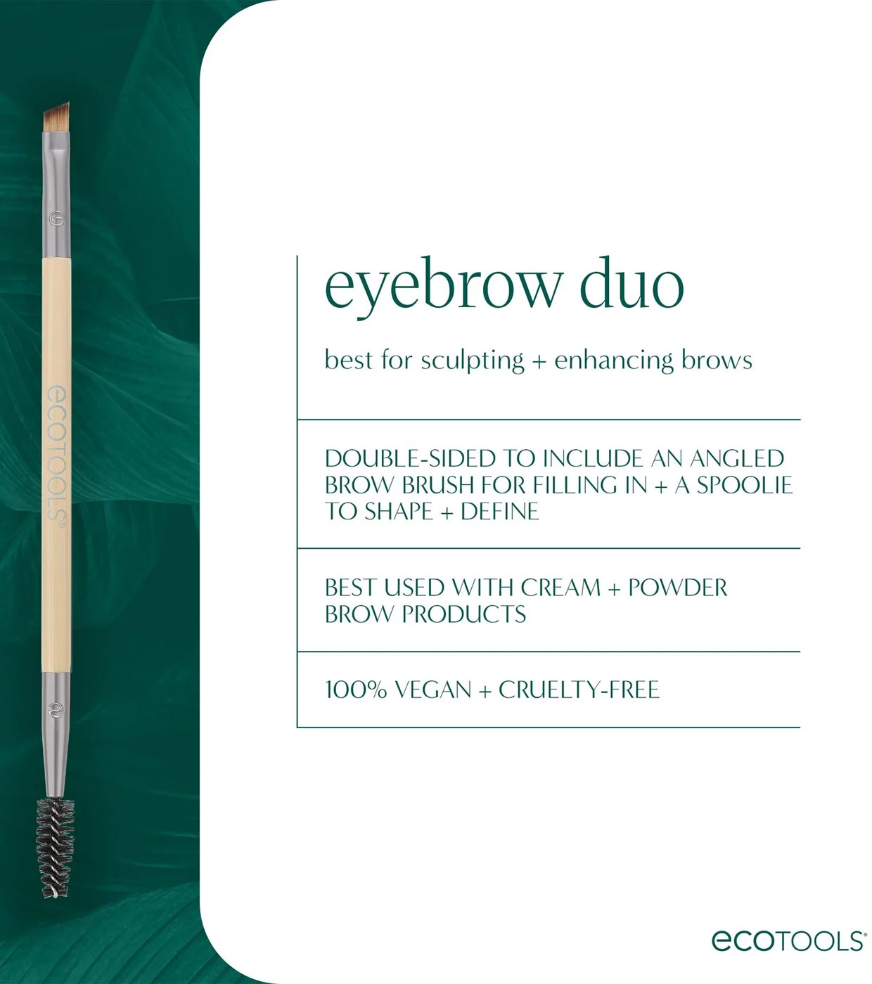 Dúo de pinceles para cejas Dúo de pinceles para cejas